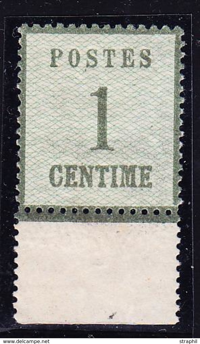 ** TIMBRES D'ALSACE LORRAINE (1870-71) - ** - N°1  - BDF Inf. - TB Centrage - Gomme Craquelée - TB - Other & Unclassified