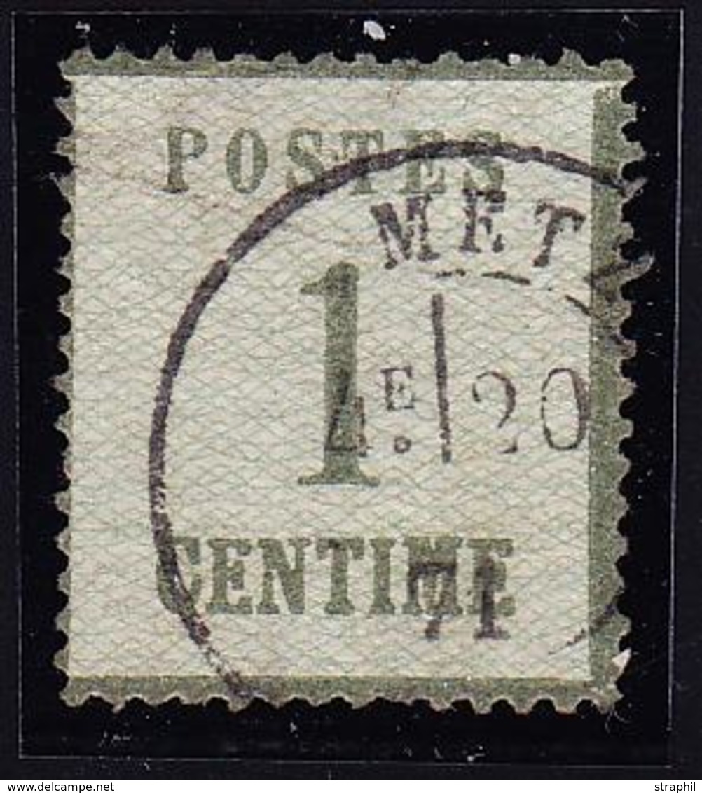 O TIMBRES D'ALSACE LORRAINE (1870-71) - O - N°1 - Obl. T17 Metz - Petits Défts - B/TB - Other & Unclassified