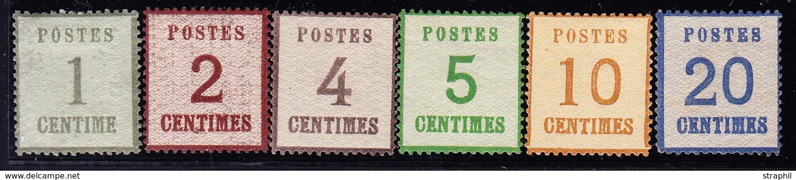 * TIMBRES D'ALSACE LORRAINE (1870-71) - * - N°1/6 - Fortes Traces - Aspect TB - Other & Unclassified