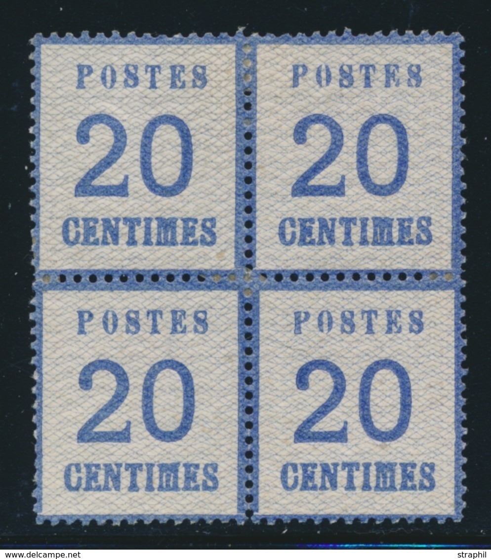 * TIMBRES D'ALSACE LORRAINE (1870-71) - * - N°6 - Bloc De 4 - Bon Centrage - (1 Ex Aminci) - Sinon TB - Sonstige & Ohne Zuordnung