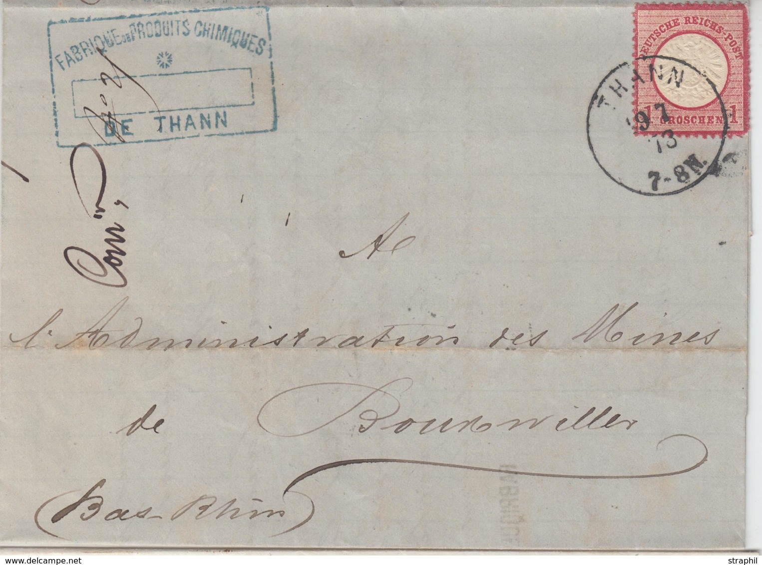 LAC PERIODE 1872-1914 - LAC - N°16 - Obl. Thann - 19/7/73 - Pr Bouxwiller - TB - Briefe U. Dokumente