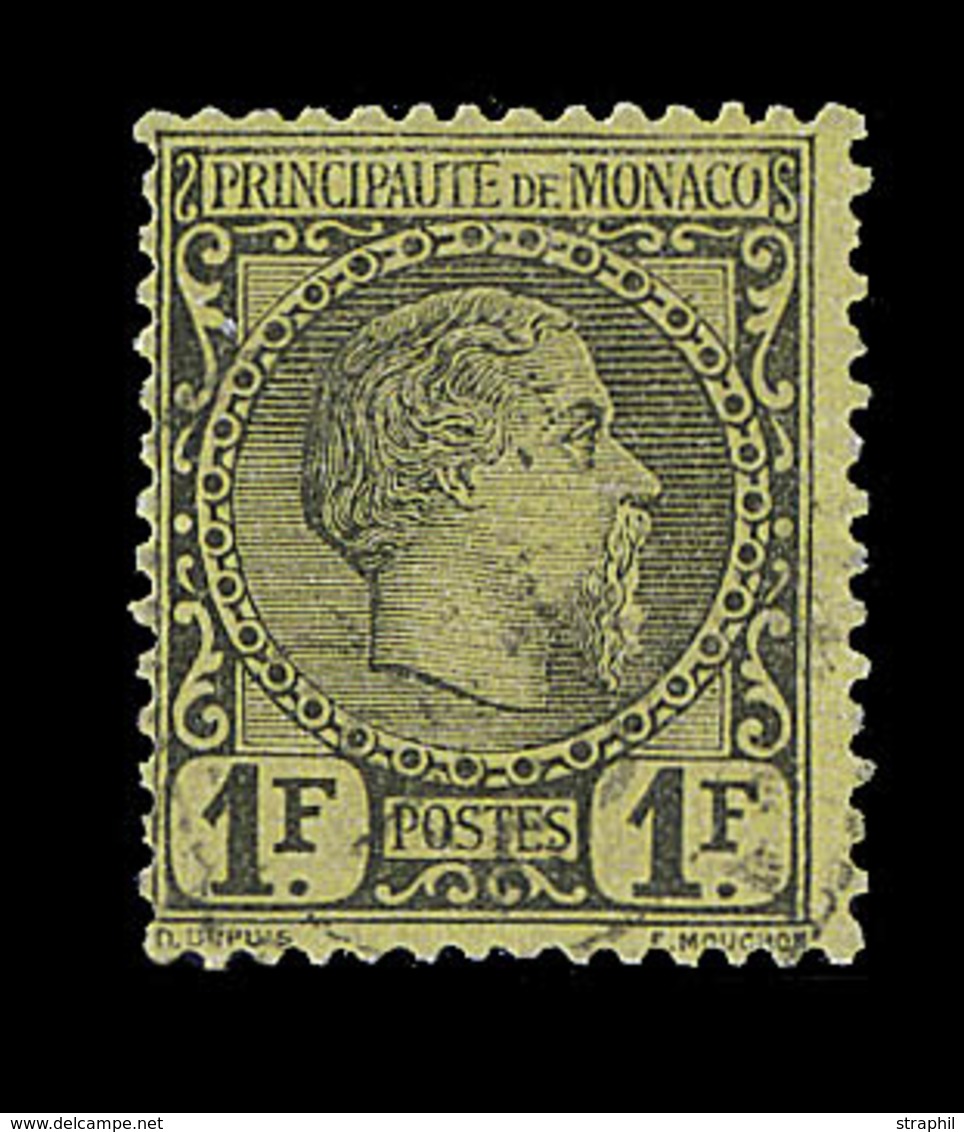 O TIMBRES POSTE - O - N°9 - 1F Noir S/jaune - TB - Ungebraucht