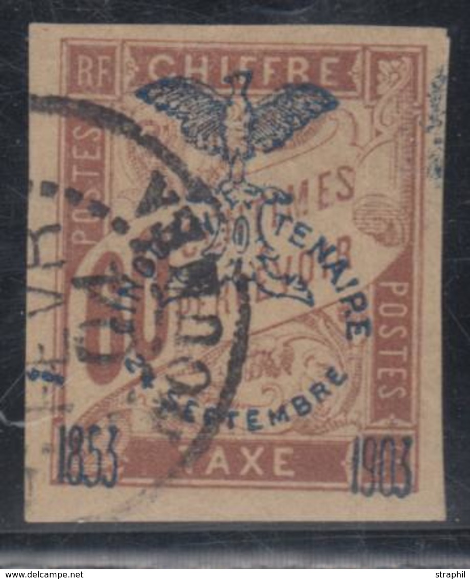 O NELLE CALEDONIE - TIMBRES TAXE - O - N°13 - 60c Brun - Signé A. Brun - TB - Vide