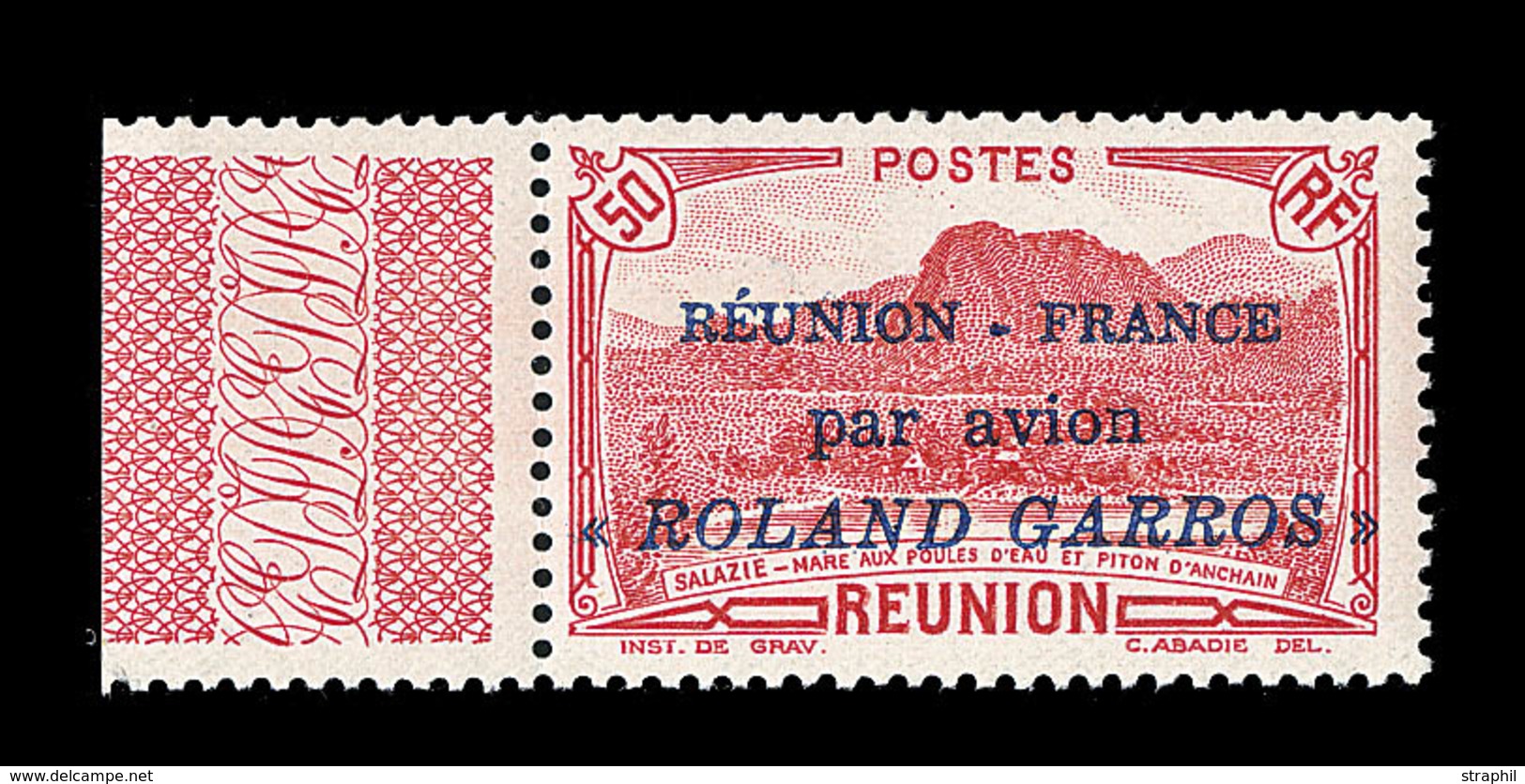 ** REUNION - POSTE AERIENNE  - ** - N°1 - 50c Rouge - TB - Sonstige & Ohne Zuordnung