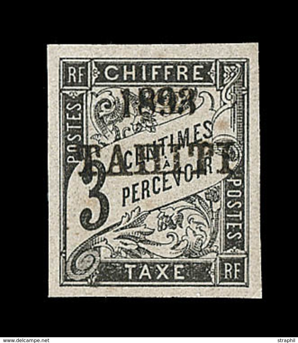 * TAHITI - TIMBRES TAXE  - * - N°16 - 3c Noir - Signé Calves - TB - Sonstige & Ohne Zuordnung