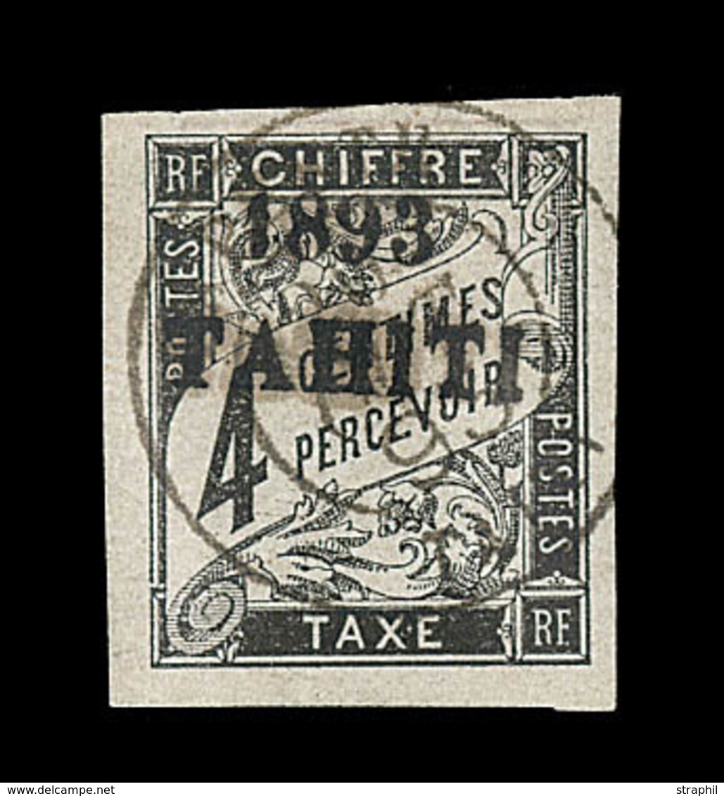 O TAHITI - TIMBRES TAXE  - O - N°17 - 4c Noir - Belle Oblit. - TB - Autres & Non Classés