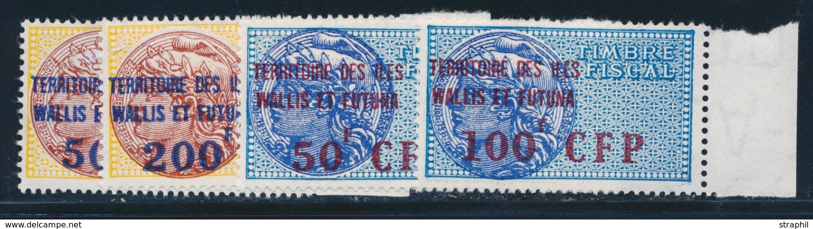 ** WALLIS ET FUTUNA - FISCAUX - ** - Lot De 4 Valeurs T. Fiscaux - TB - Sonstige & Ohne Zuordnung