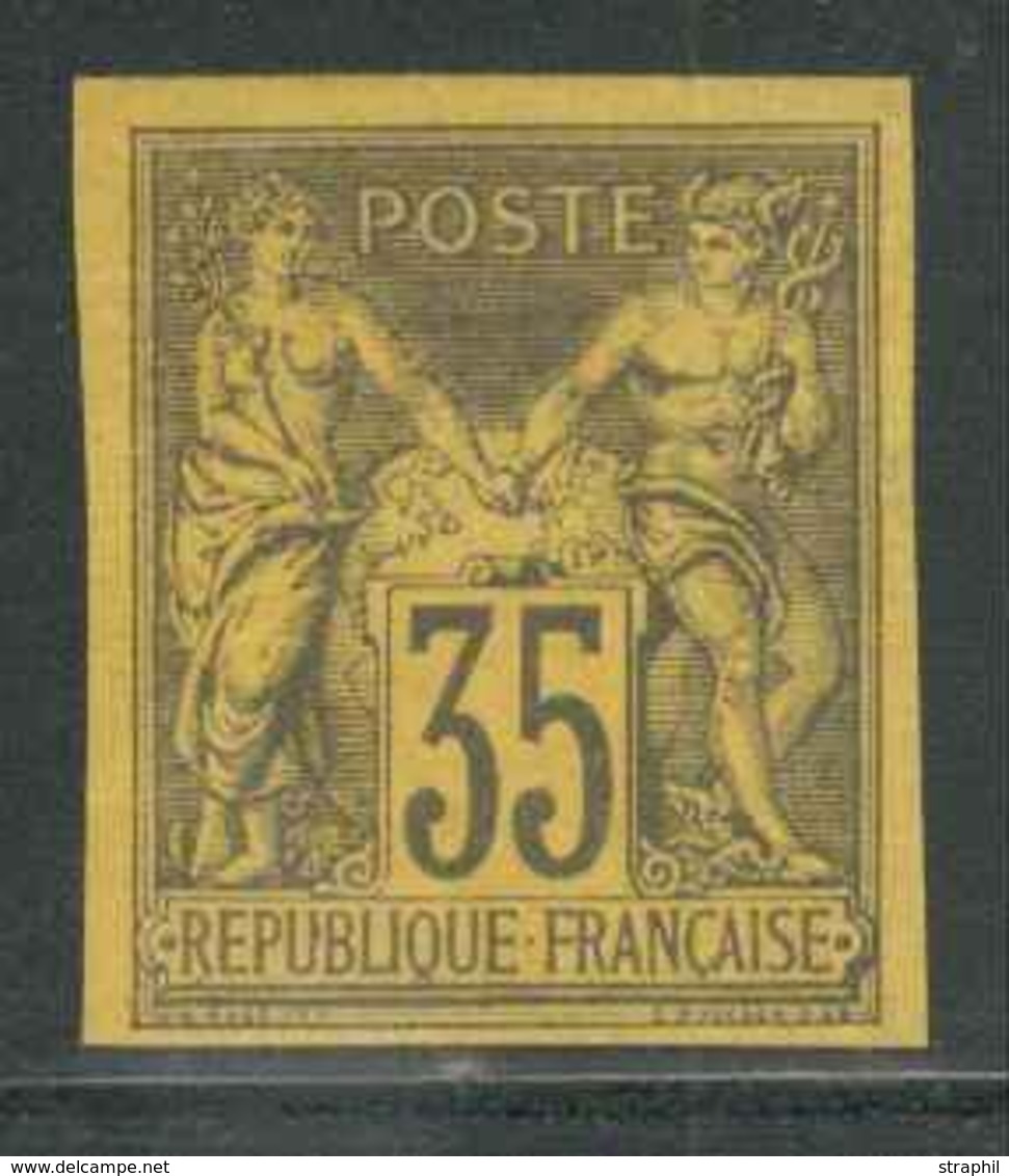 * EMISSIONS GENERALES - * - N°45 - 35c Violet Noir S/jaune - TB - Eagle And Crown