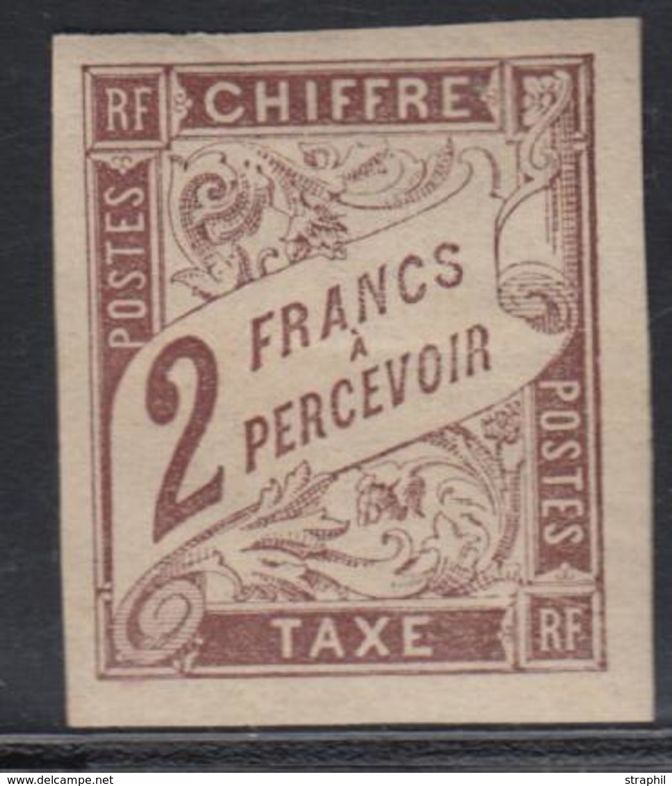 * EMISSIONS GENERALES - TIMBRES TAXE - * - N°16 - 2F Marron - TB - Taxe