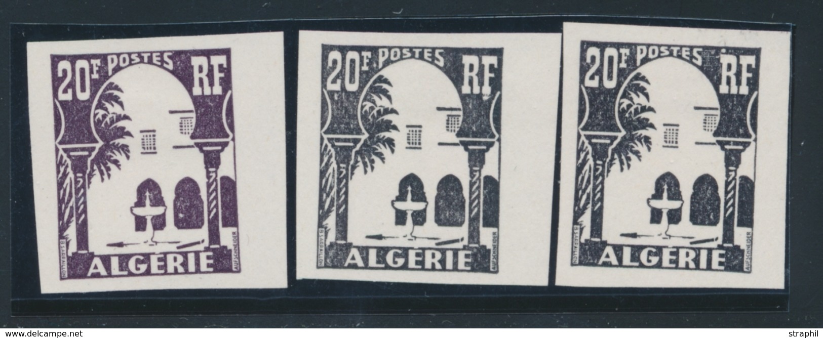 ** ALGERIE - ** - N°313A (x3 Ex) - ND - Non Emis - TB - Autres & Non Classés