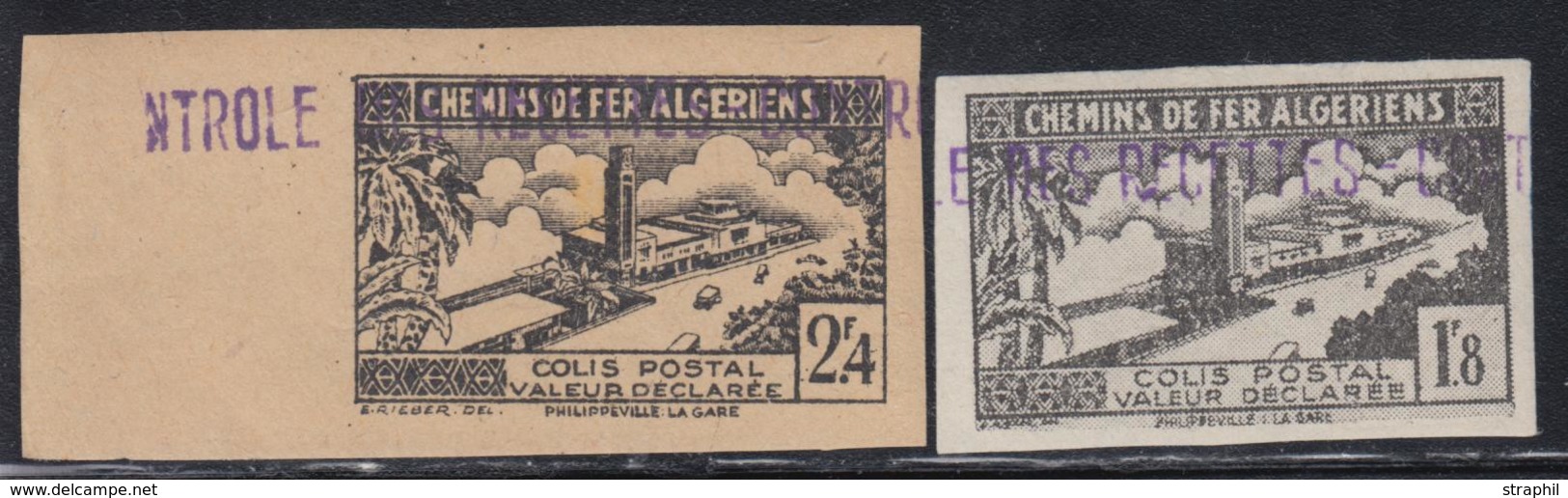 ** ALGERIE - COLIS POSTAUX - ** - N°84b, 85a - ND - N°84b Lég. Adhérence - Sinon TB - Paketmarken