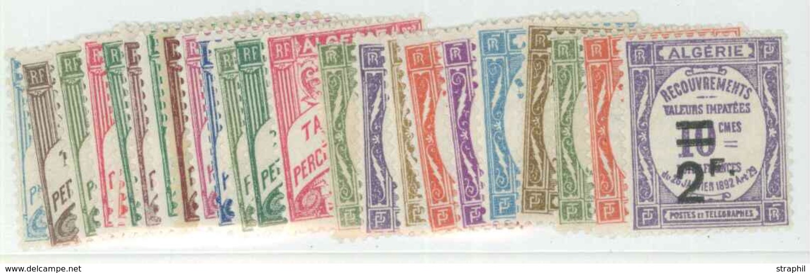 * ALGERIE - TIMBRES TAXE - * - N°1A/24 - Qques Charn. Larges - TB - Vide