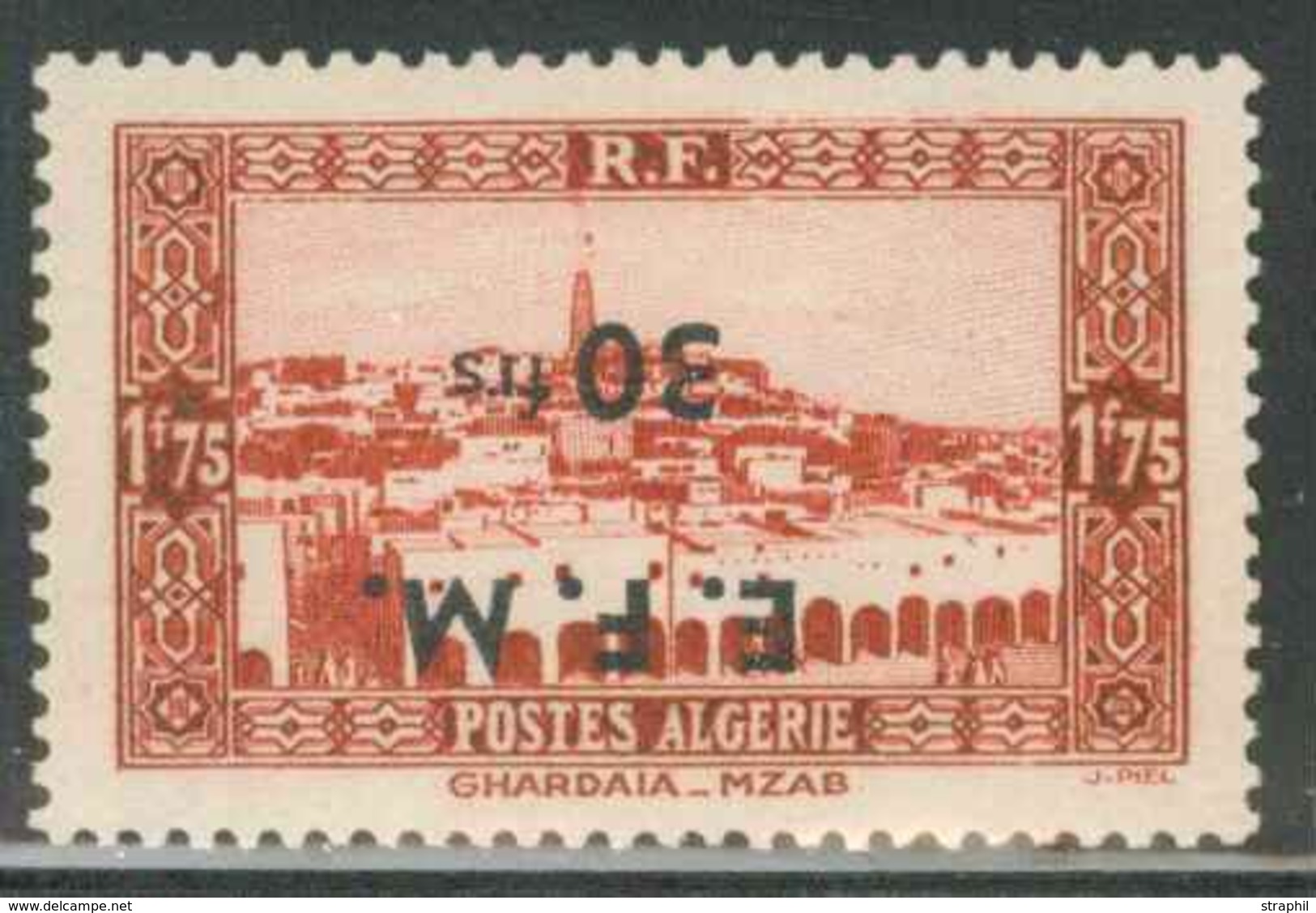 * ALGERIE - VARIETES - * - Télégraphe N°2a - Surcharge Renversée - TB - Vide