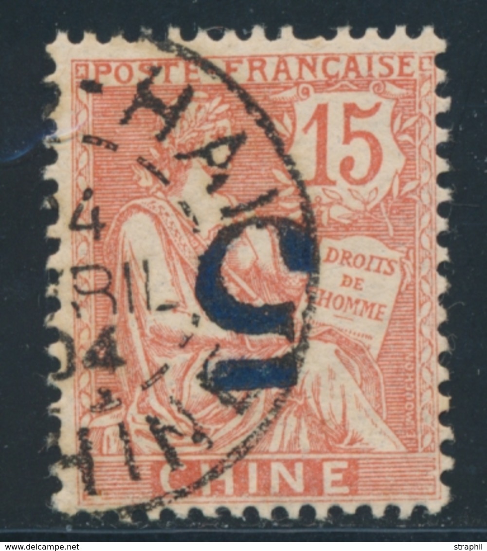 O CHINE - BUREAU FRANCAIS - O - N°34 - Surch Renversée - Obl Avril 1904 - TB - Autres & Non Classés