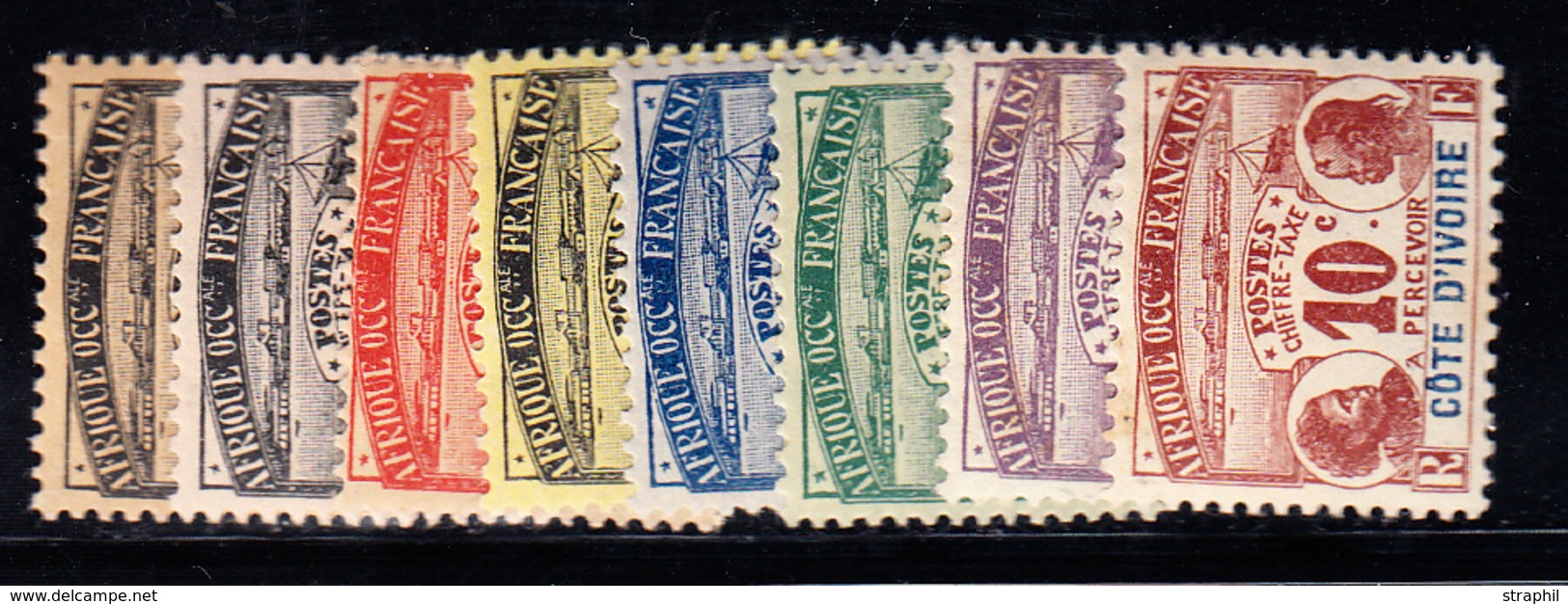 * COTE D'IVOIRE - TIMBRES TAXE - * - N°1/8 - 8 Valeurs - TB - Sonstige & Ohne Zuordnung