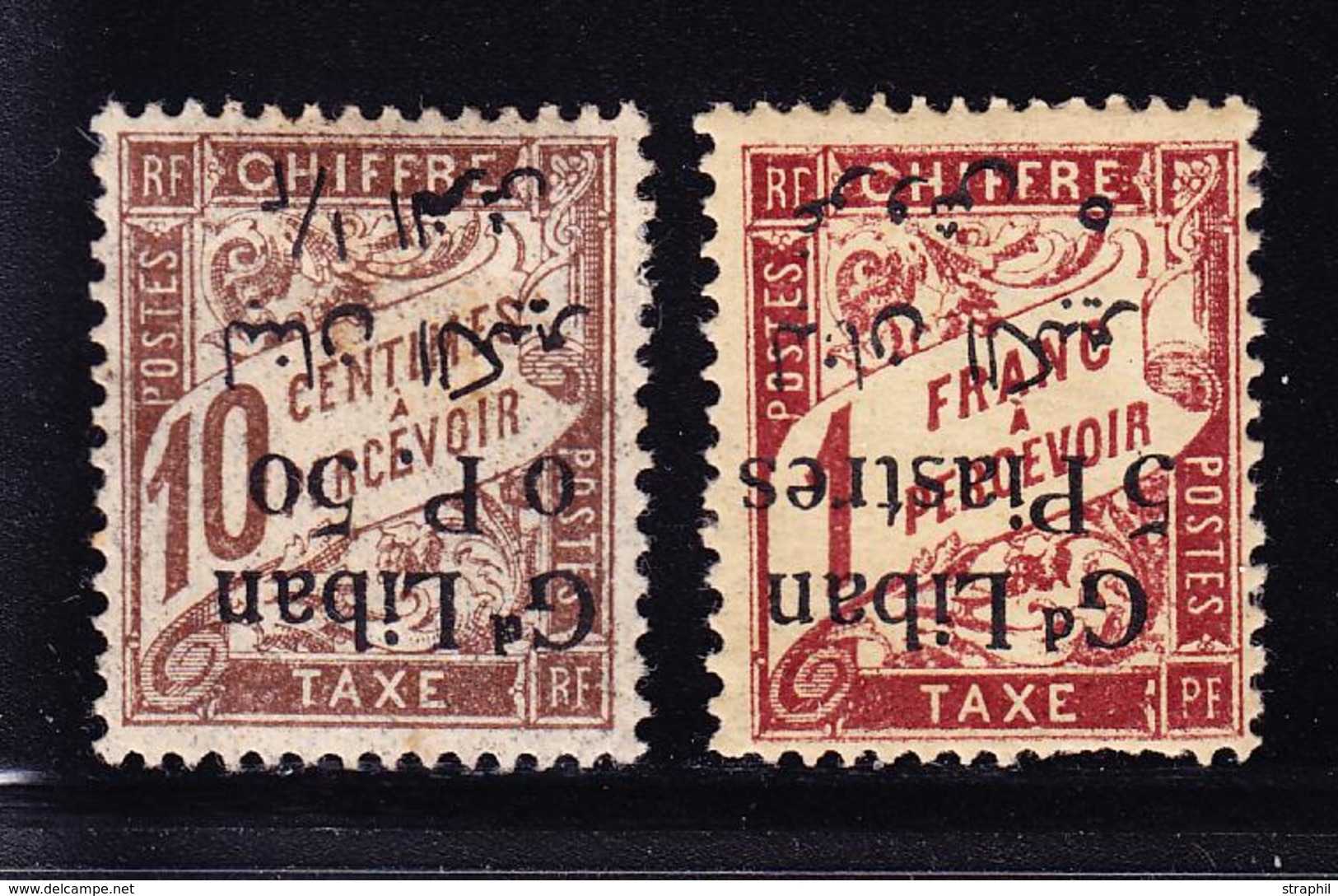 * GRAND LIBAN - TIMBRES TAXE - * - N°6 ,10 - Surch. Renversée - B/TB - Sonstige & Ohne Zuordnung