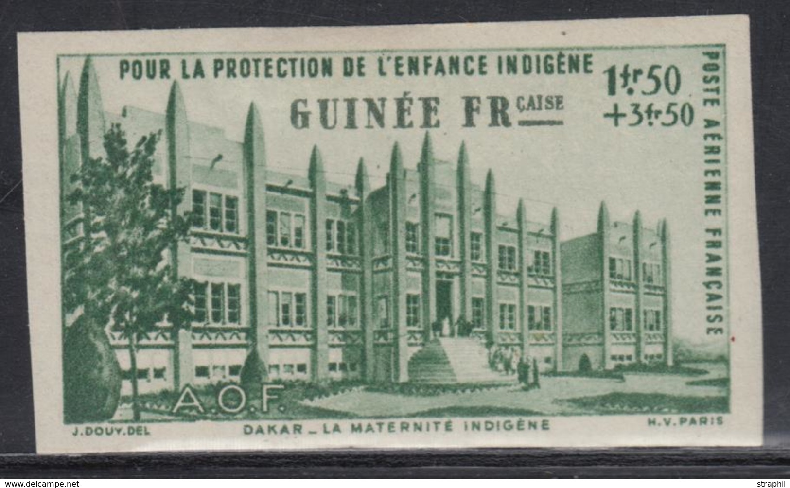 * GUINEE - POSTE AERIENNE - * - N°6 - ND - Signé A. Brun - TB - Sonstige & Ohne Zuordnung