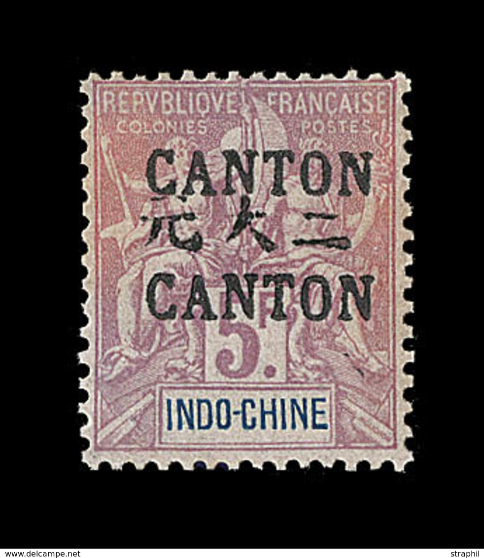 * BUREAUX CHINOIS - CANTON  - * - N°32 - Dble Surch. "CANTON" - Rousseurs - Signé - Sonstige & Ohne Zuordnung