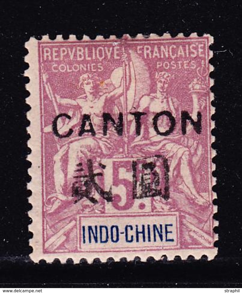 * BUREAUX CHINOIS - CANTON  - * - N°32 - 5F Lilas - TB - Autres & Non Classés