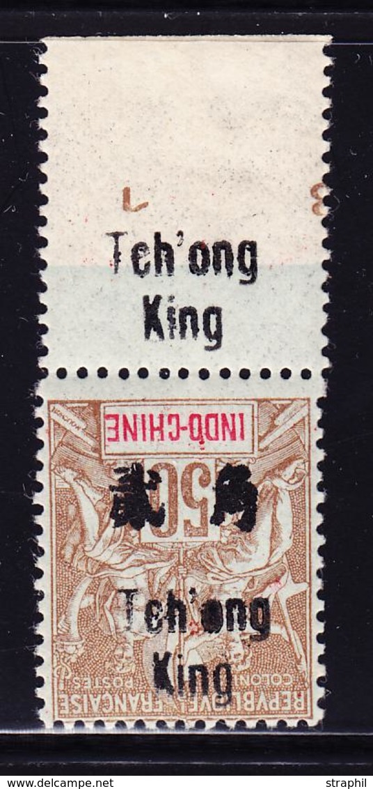 ** BUREAUX CHINOIS - TCHONG-KING - ** - N°44 - BDF - Surch. Renversée - TB - Sonstige & Ohne Zuordnung