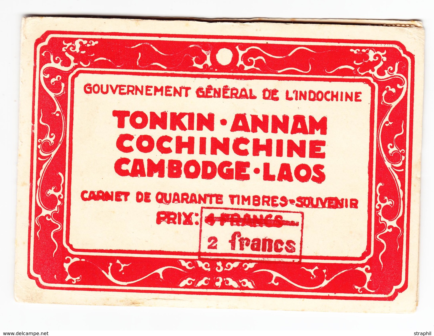** INDOCHINE - DIVERS - ** - Carnet De 40 T. Souvenir (Vignettes) Du Tonkin, Annam, Cochinchine, Cambodge, Laos - B/TB - Sonstige & Ohne Zuordnung