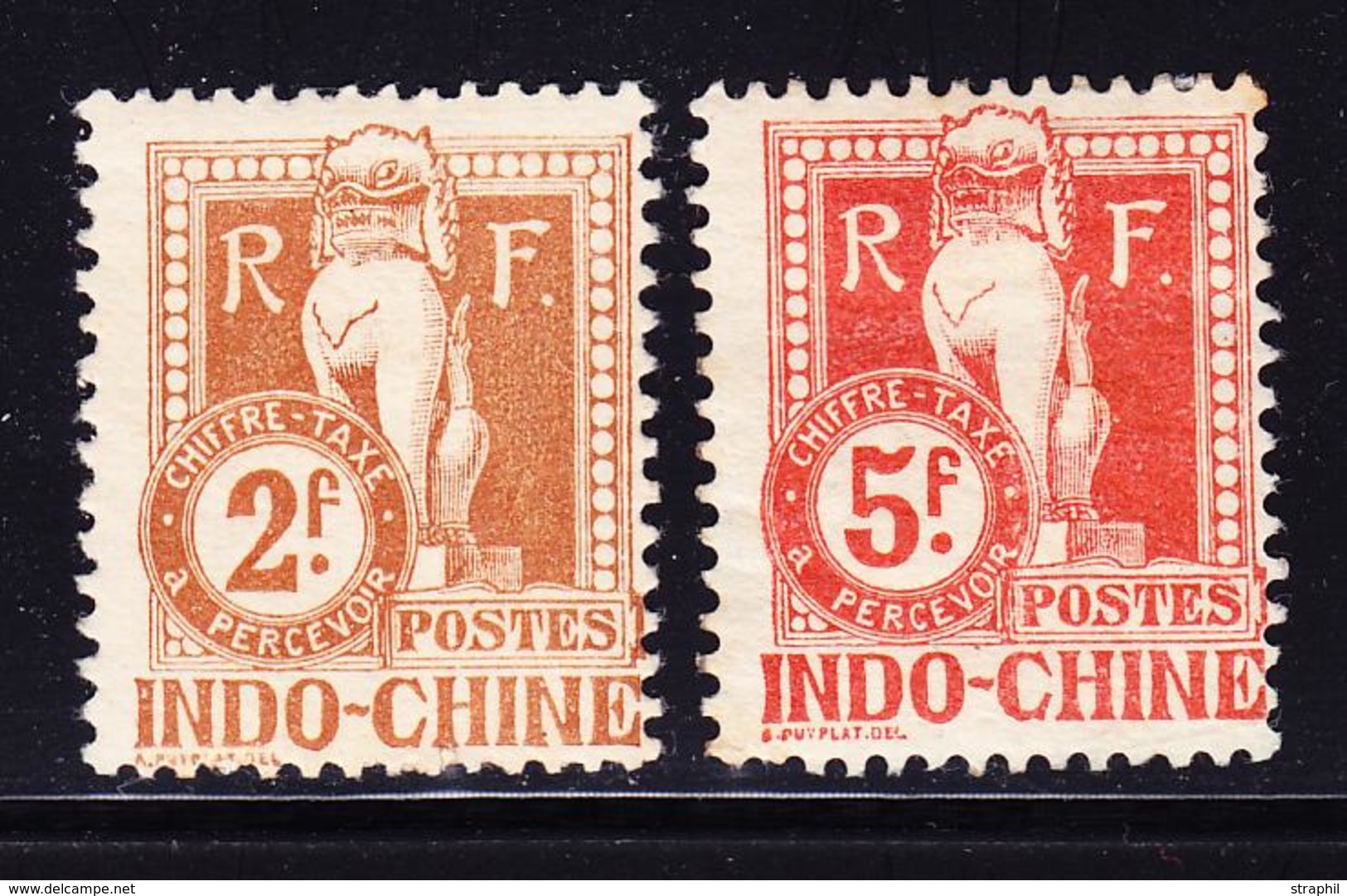 * INDOCHINE - TIMBRES TAXE - * - N°16/17 - TB - Sonstige & Ohne Zuordnung