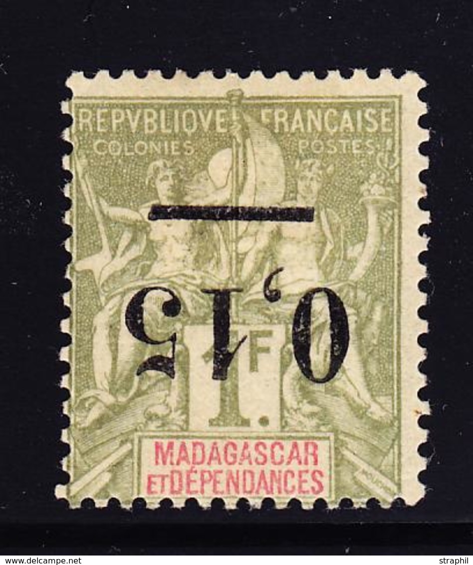 * MADAGASCAR - * - N°55a - Surch Renversée - TB - Autres & Non Classés