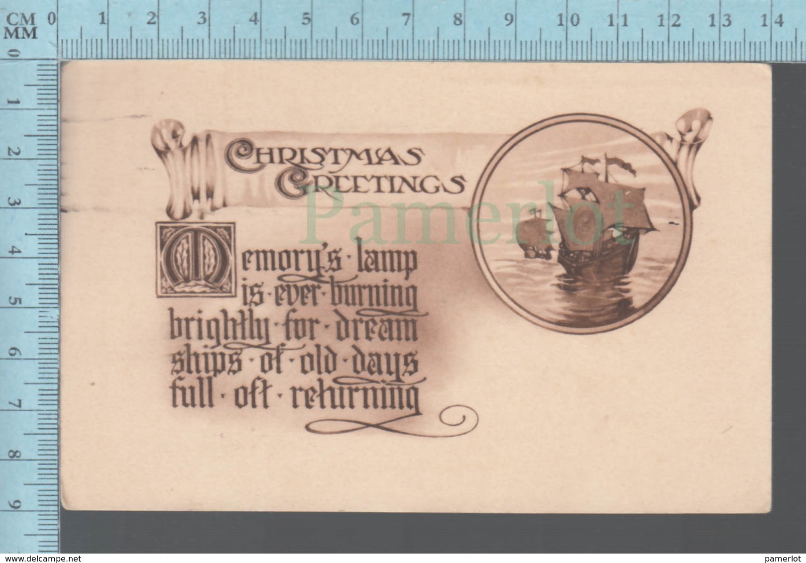 CPA -  Christmas Greeting ,Sail Boat, Voilier, CoverColorado City Colo. .  1913 On A USA Stamp - Autres & Non Classés