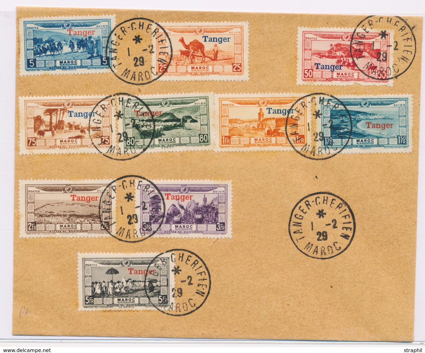 L MAROC - POSTE AERIENNE - L - N°22/31 - S/pli Non Voyagé - Obl TANGER Chérifien Le 1/2/1929 - TB - Vide