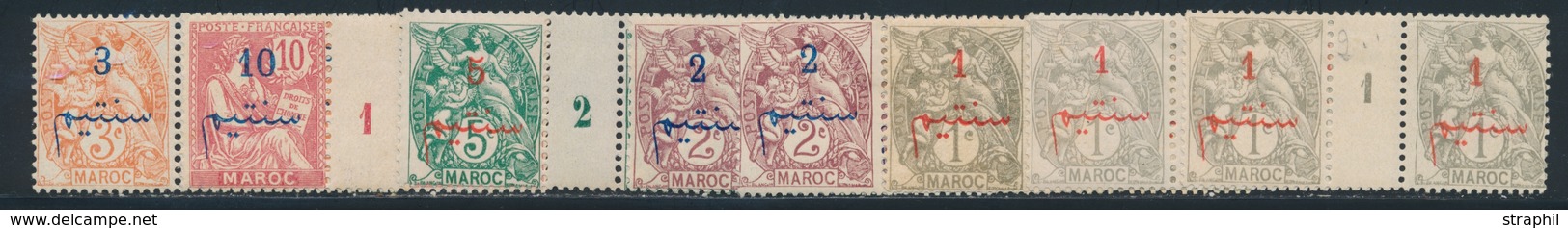 ** MAROC - MILLESIMES  - ** - Lot De 8 Mill. Dt N°25 (x3), 26 (x2), 27/29 - B/TB - Vide