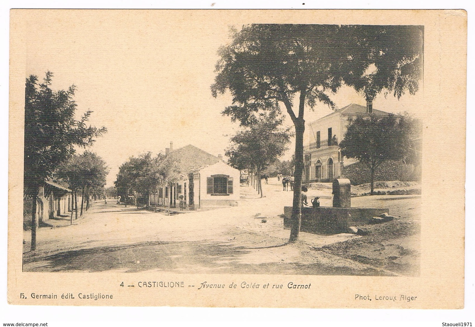 CASTIGLIONE - AVENUE DE COLEA ET RUE CARNOT- ALGERIE.. - Other & Unclassified