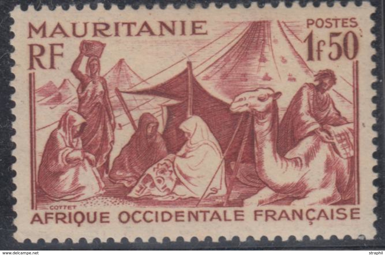 * MAURITANIE  - * - N°112A - 1F50 Brun Rouge - Signé - TB - Other & Unclassified