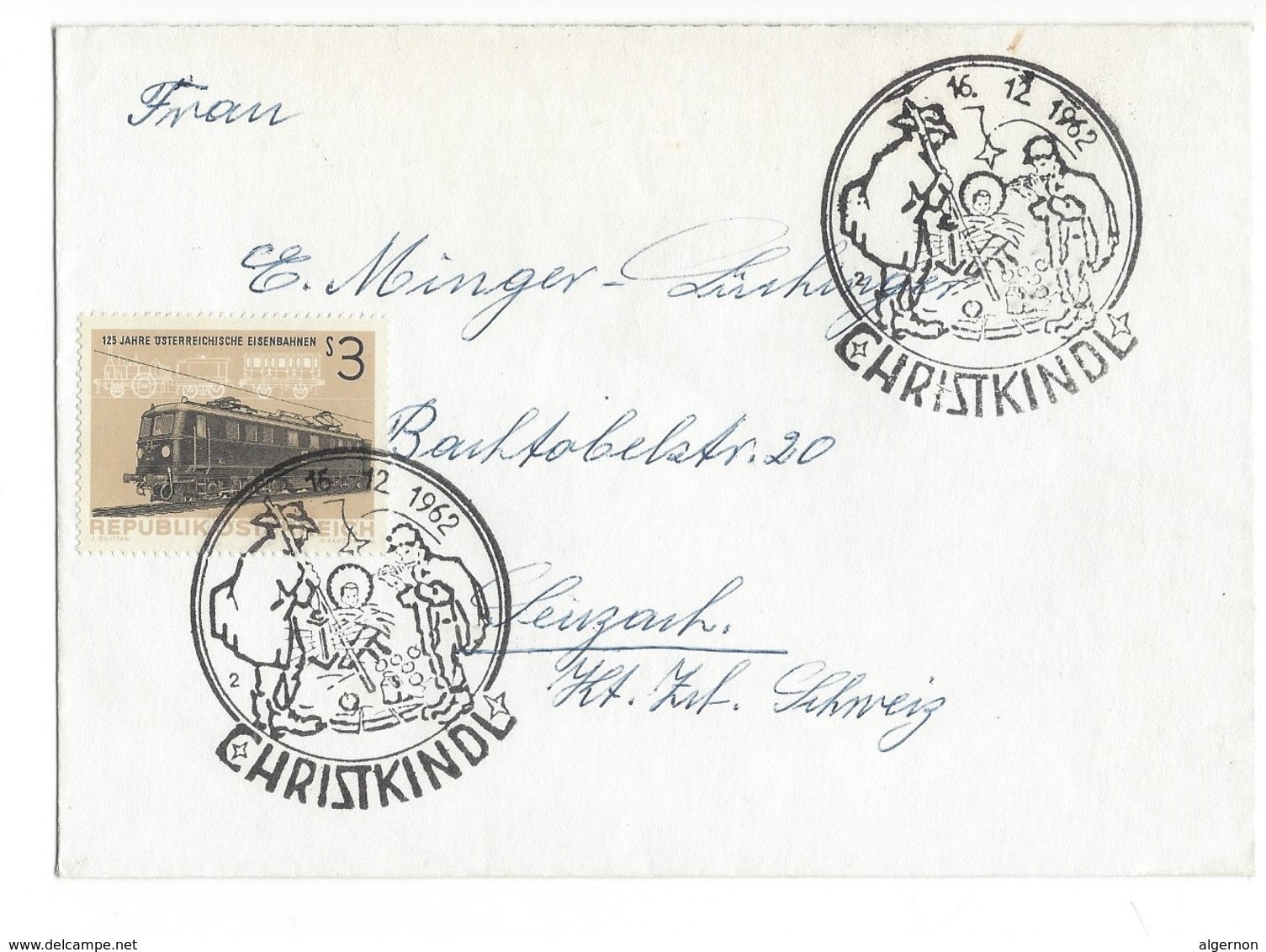 20965 - Christkindl  15.12.1962 Lettre - Natale