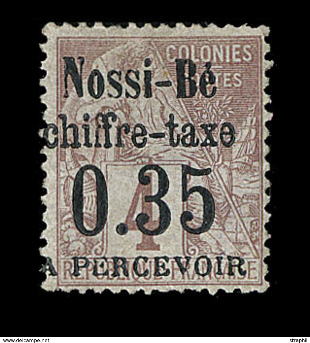 * NOSSI-BE - TIMBRES TAXE  - * - N°4 - 0,35 S/4c - Signé A. Brun - TB - Autres & Non Classés