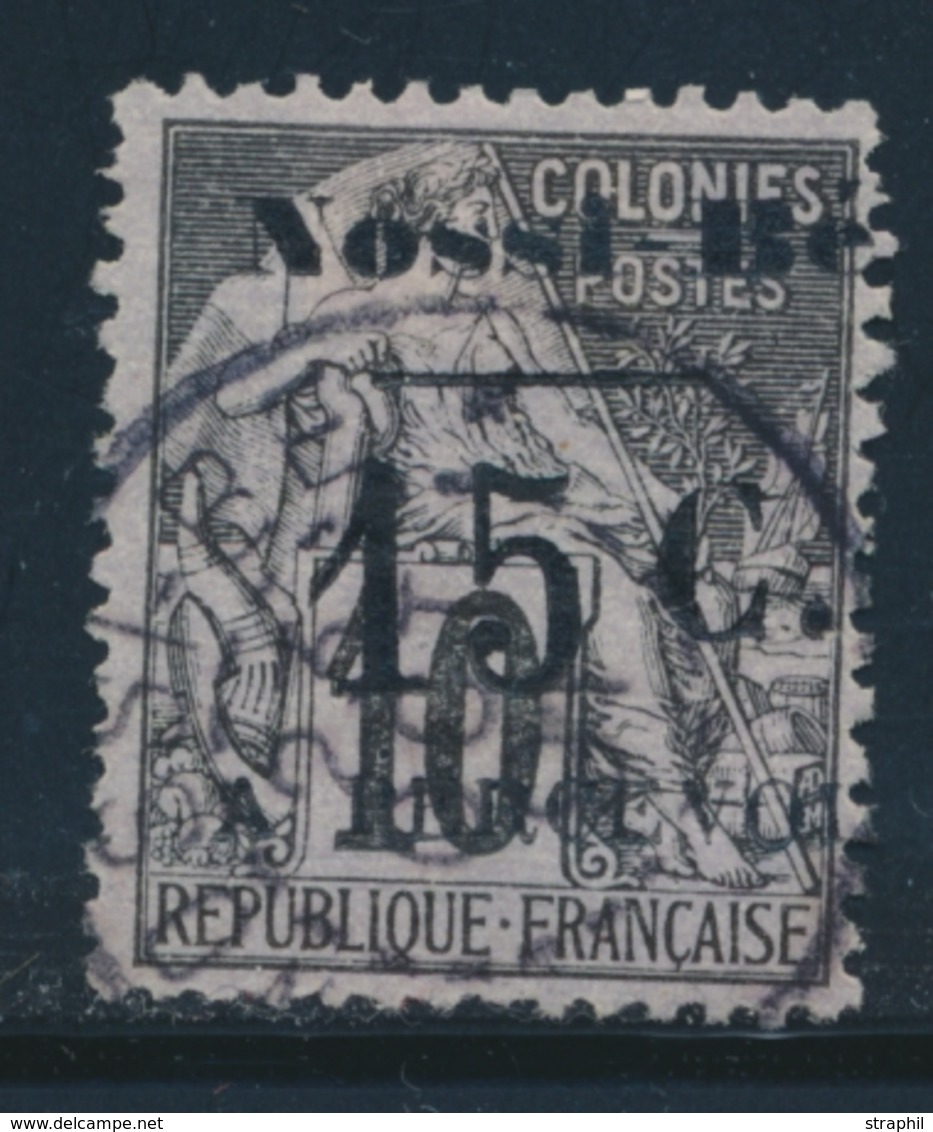 O NOSSI-BE - TIMBRES TAXE  - O - N°9 - 15c S/10c Noir S/lilas - TB - Autres & Non Classés