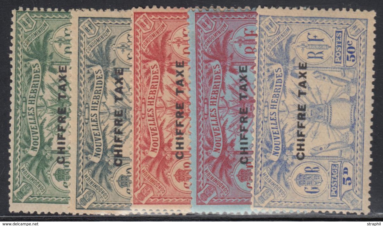 (*) NELLES HEBRIDES - TIMBRES TAXE  - (*) - N°1/5 - TB Pour Cette émission - Vide