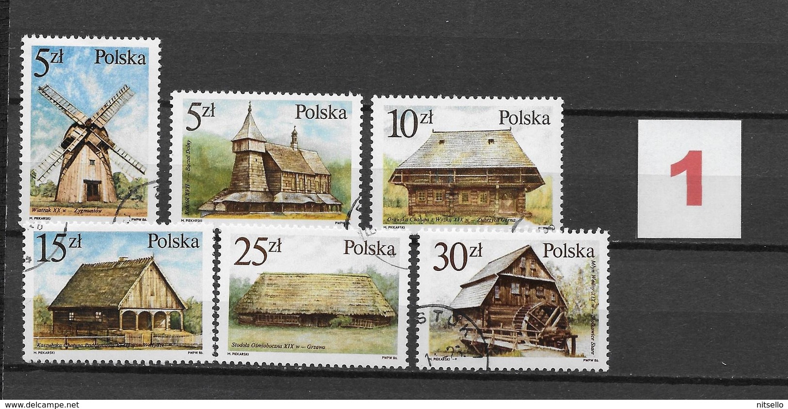 LOTE 1787  ///  (C045) POLONIA   MICHEL Nº: 3060/3065  YVERT Nº 2870/2875 // COTE CATALG: 2,50€ - Usati