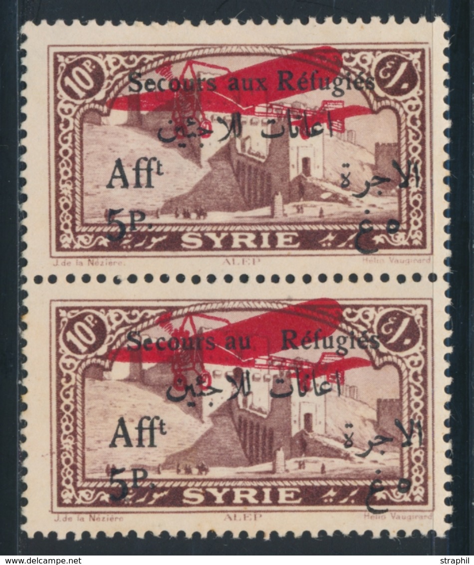 (*) SYRIE - POSTE AERIENNE  - (*) - N°37a - "au" Au Lieu De "aux" - Tenant à Normal - B/TB - Sonstige & Ohne Zuordnung