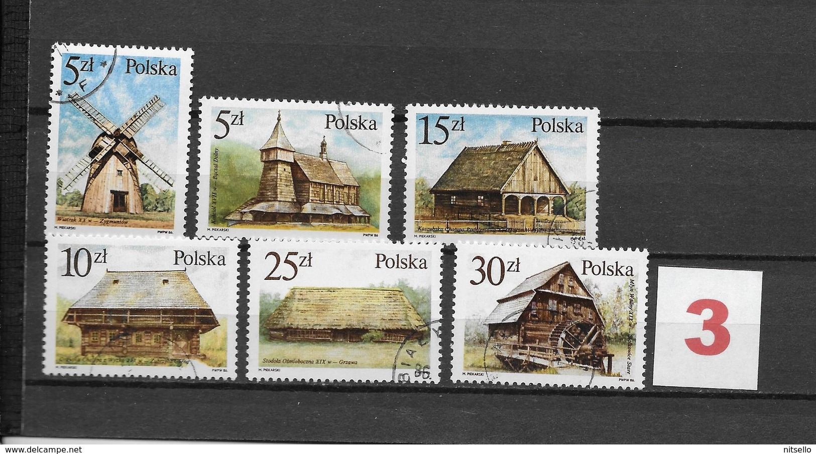 LOTE 1787  ///  (C045) POLONIA   MICHEL Nº: 3060/3065  YVERT Nº 2870/2875 // COTE CATALG: 2,50€ - Used Stamps