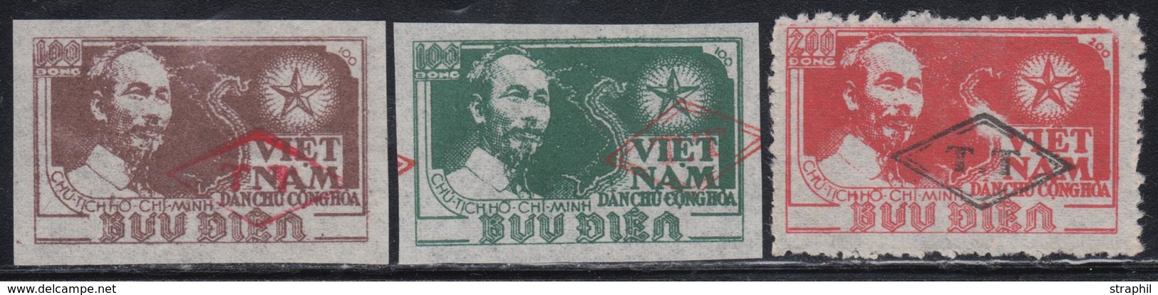 (*) VIETNAM DU NORD - (*) - TAXE N°1A/B, 1F - 3 Val ND - Surch. TT - TB - Vietnam