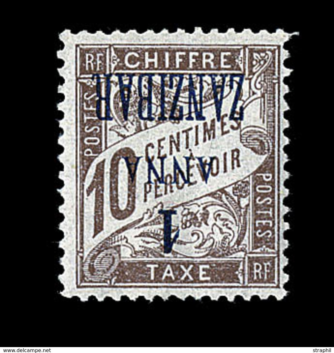 * ZANZIBAR - TIMBRES TAXE - * - N°2a - Surch Renversée - TB - Sonstige & Ohne Zuordnung