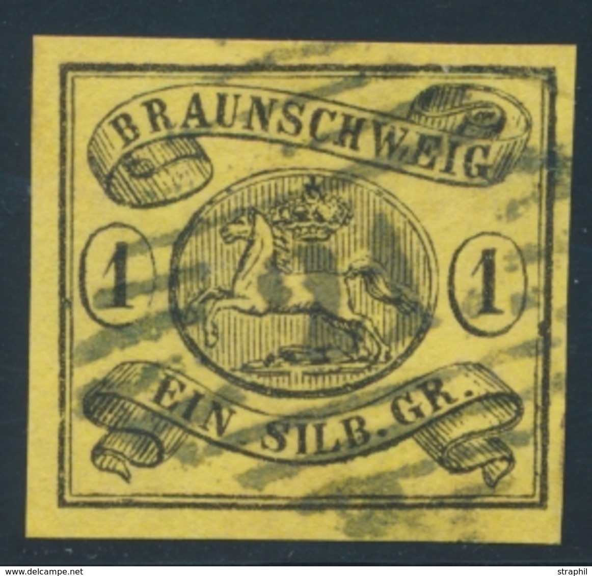 O BRUNSWICK - O - N°7 - 1s. Noir S. Jaune - TB - Braunschweig