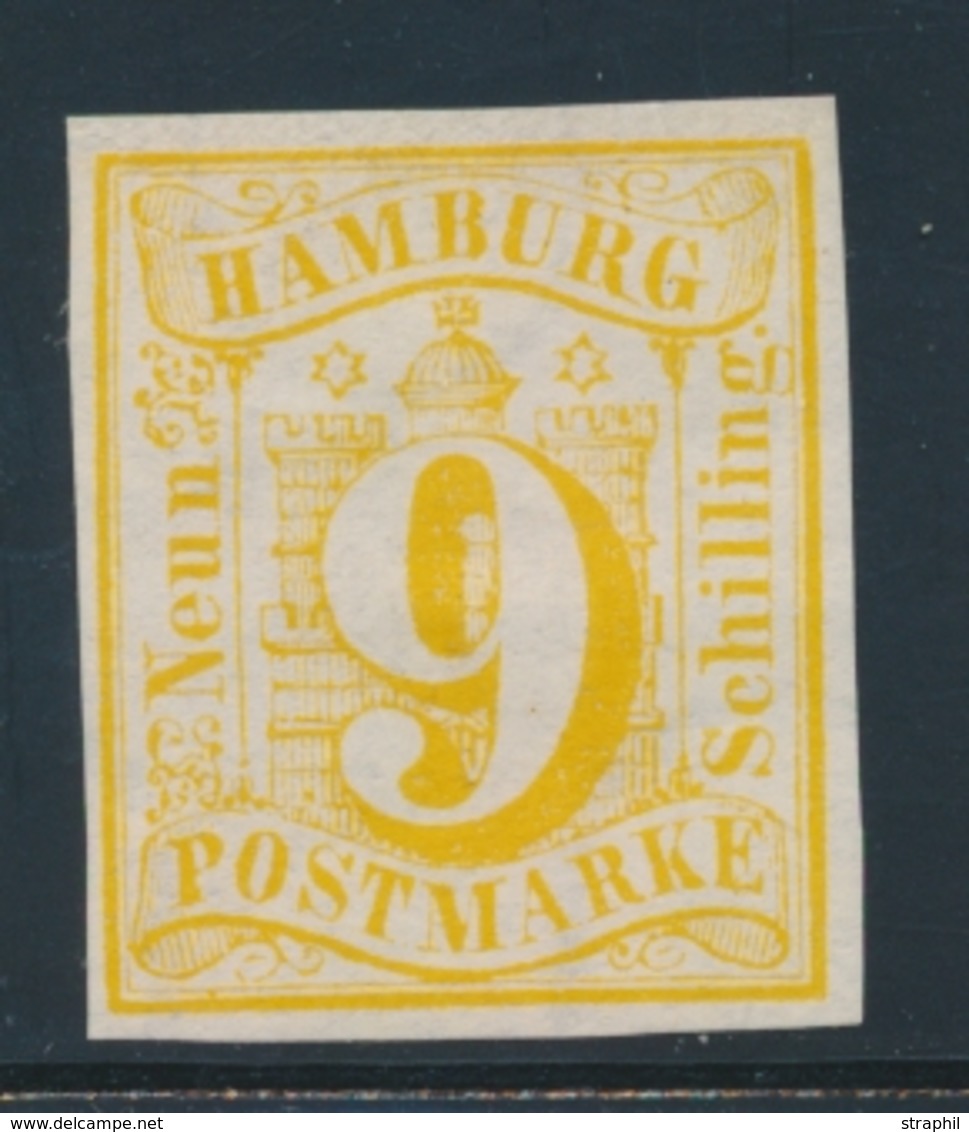 * HAMBOURG - * - N°7 - 9s. Jaune - TB - Hamburg