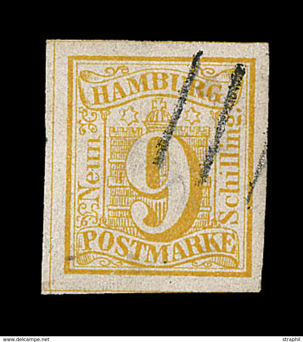 O HAMBOURG - O - N°7 - 9s. Jaune - Oblit. Non Garantie - TB - Hamburg
