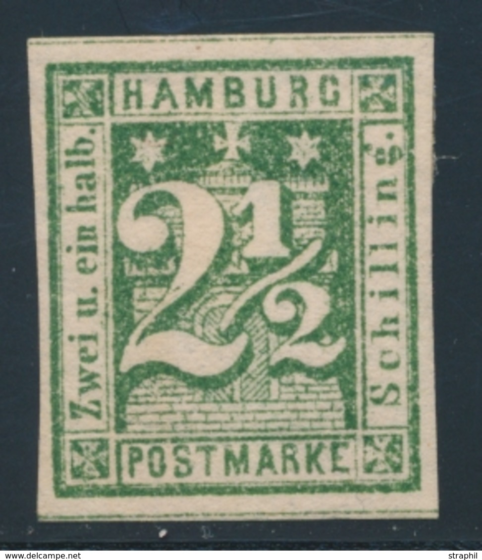 * HAMBOURG - * - N°10 - 2 1/2 S. Vert Bleu - TB - Hamburg