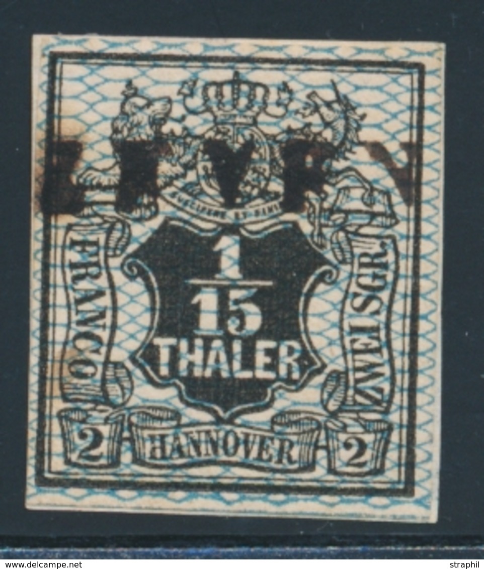 O HANOVRE - O - N°12 - 1/15 T. Noir /bleu - TB - Hannover
