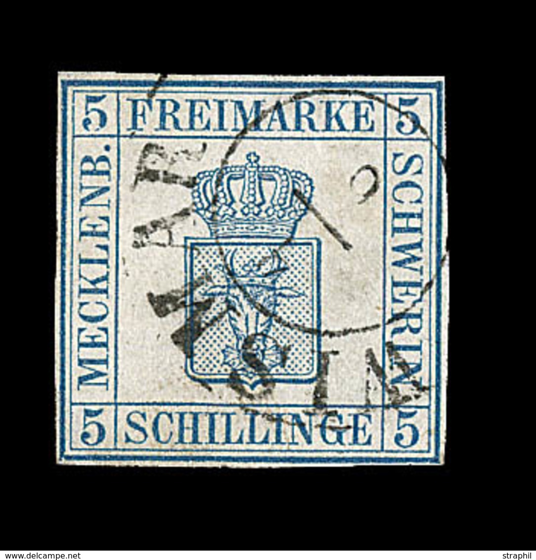 O MECKLEMBOURG SCHWERIN - O - N°3 - 5s. Bleu - TB - Mecklenburg-Schwerin