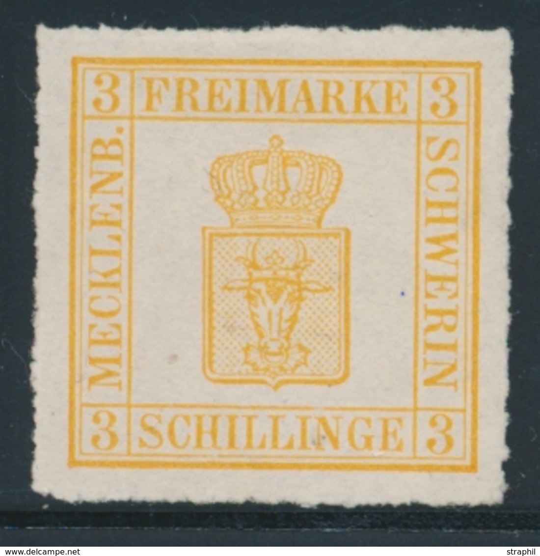 (*) MECKLEMBOURG SCHWERIN - (*) - N°6 - 3s. Jaune Orange - TB - Mecklenburg-Schwerin