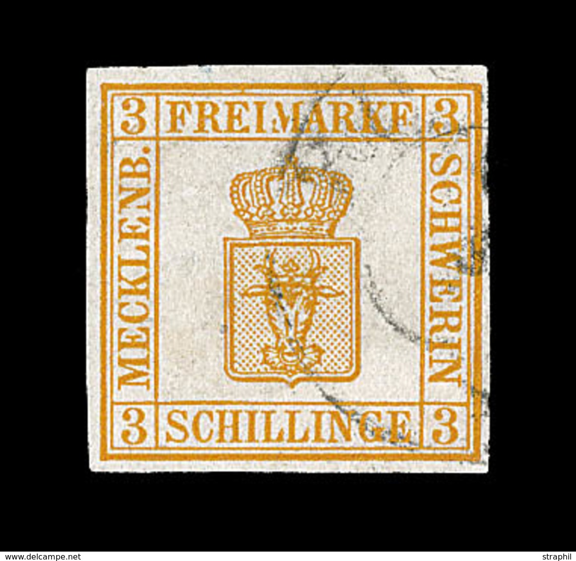 O MECKLEMBOURG SCHWERIN - O - N°6 - 3s. Jaune Orange - TB - Mecklenburg-Schwerin
