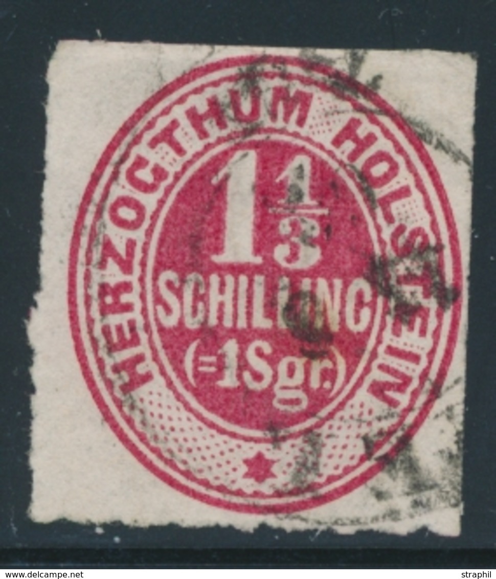 O SCHLESWIG HOLSTEIN - O - N°12 - 1 1/3s. Rose - TB - Schleswig-Holstein